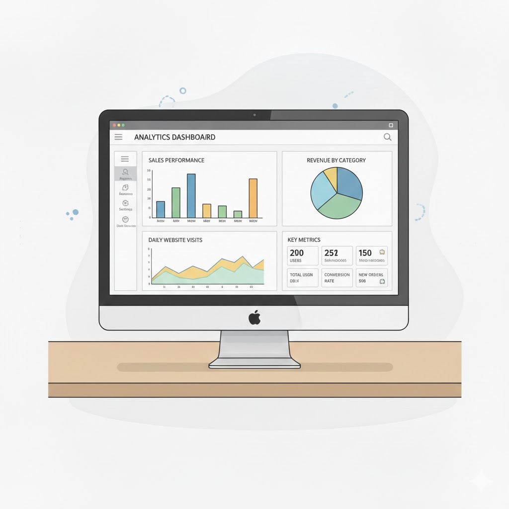 Dashboard con métricas y gráficos